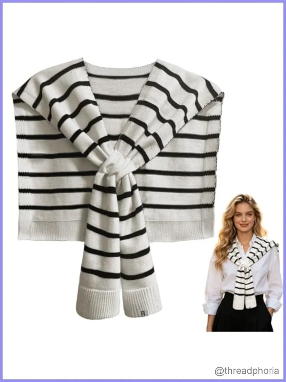Knitted Sweater Shawl Wrap for Air-Conditioned Rooms